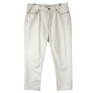 Elizabeth and James High Rise Vintage Straight Jeans Cream Off-White 16-33 34x26